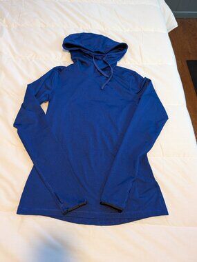 Nike Cold Weather Hooded Running Top Small/Medium Blue/Purple